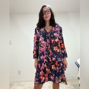 Floral Print Long Sleeve Dress by Anthropologie